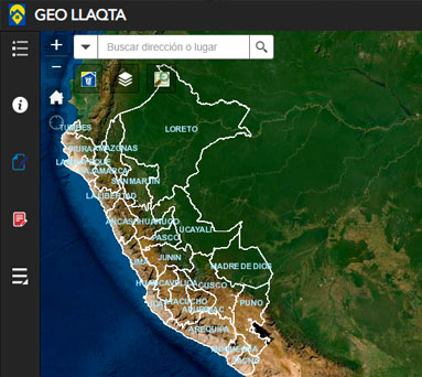 Captura del visor Geo Llaqta